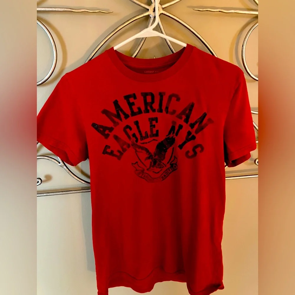 Small Men’s Red Distressed American Eagke NYS shirt. - Picture 1 of 7
